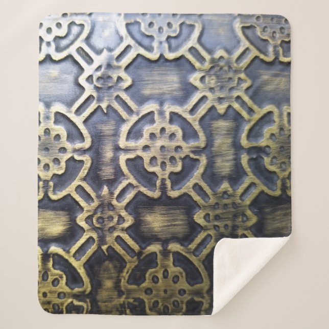 Manta Sherpa Patrón de arte tribal africano (Anverso)