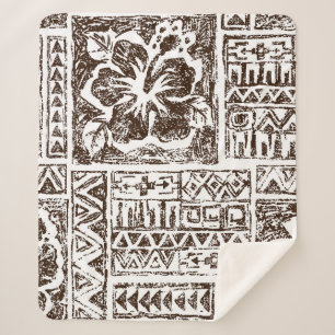 Manta Sherpa Patrón de arte tropical tribal de los indígenas ha