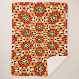 Manta Sherpa Patrón de buquet de tulipanes