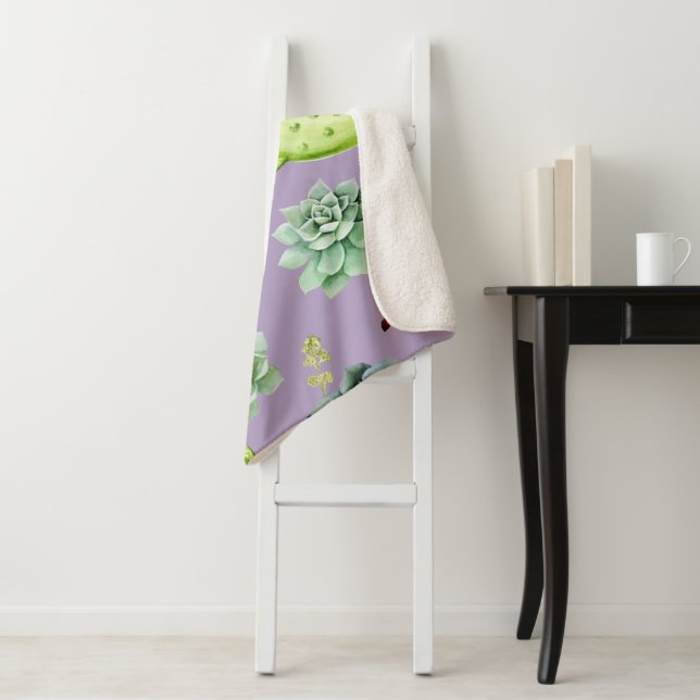 Manta Sherpa Patrón de cactus 7 (In situ)