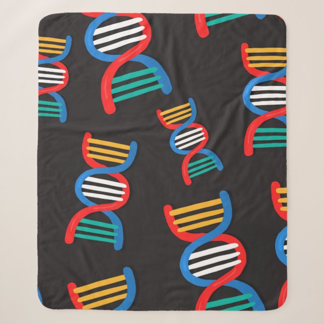 Manta Sherpa patrón de cadenas dna (Anverso)