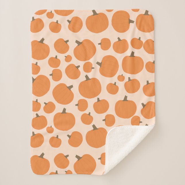 Manta Sherpa Patrón de calabaza (Anverso)