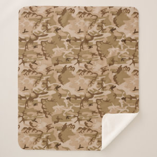 Manta Sherpa Patrón de camuflaje, Tan del desierto y Brown