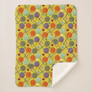 Manta Sherpa Patrón de caramelos   Patrón de las lolias   lango