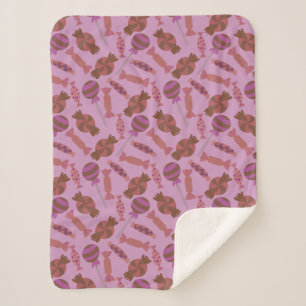 Manta Sherpa Patrón de caramelos Patrón de las lolias lango