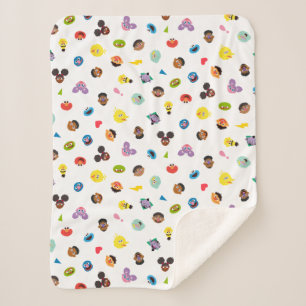 Manta Sherpa Patrón de caras comunes