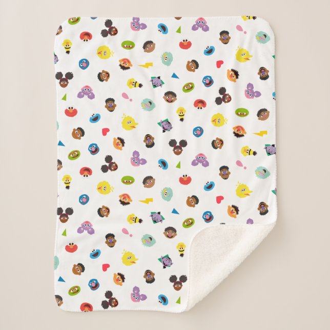 Manta Sherpa Patrón de caras comunes (Anverso)