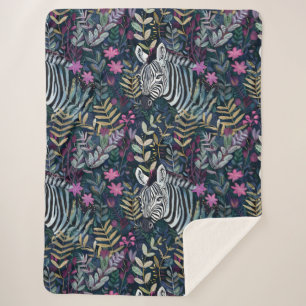 Manta Sherpa patrón de cebra de moda