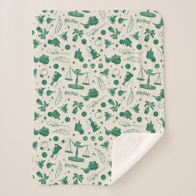 Manta Sherpa Patrón de club de clase HOGWARTS™ (Anverso)