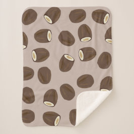 Manta Sherpa Patrón de coco