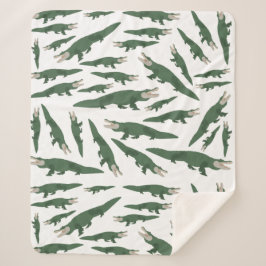 Manta Sherpa Patrón de cocodrilo de lagrima