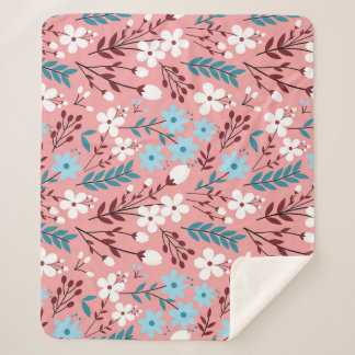 Manta Sherpa Patrón de color rosa pálido sin soldadura.