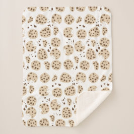 Manta Sherpa Patrón de cookies de chocolate