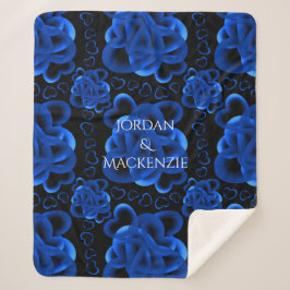 Manta Sherpa Patrón de corazones abundantes