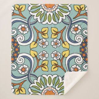 Manta Sherpa Patrón de cosecha de medallón de estilo turco