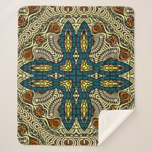 Manta Sherpa Patrón de cosecha sin soldadura en estilo oriental