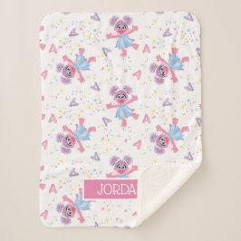 Manta Sherpa Patrón de destello de Abby Cadabby personalizado