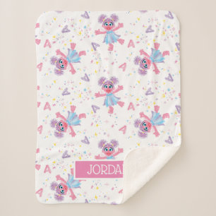 Manta Sherpa Patrón de destello de Abby Cadabby personalizado