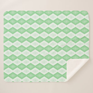 Manta Sherpa Patrón de diamante verde de Apple