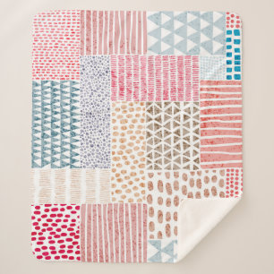 Manta Sherpa Patrón de dibujos animados con forma de dibujo