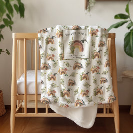 Manta Sherpa Patrón de dinosaurio con acuarela | Sherpa monogra