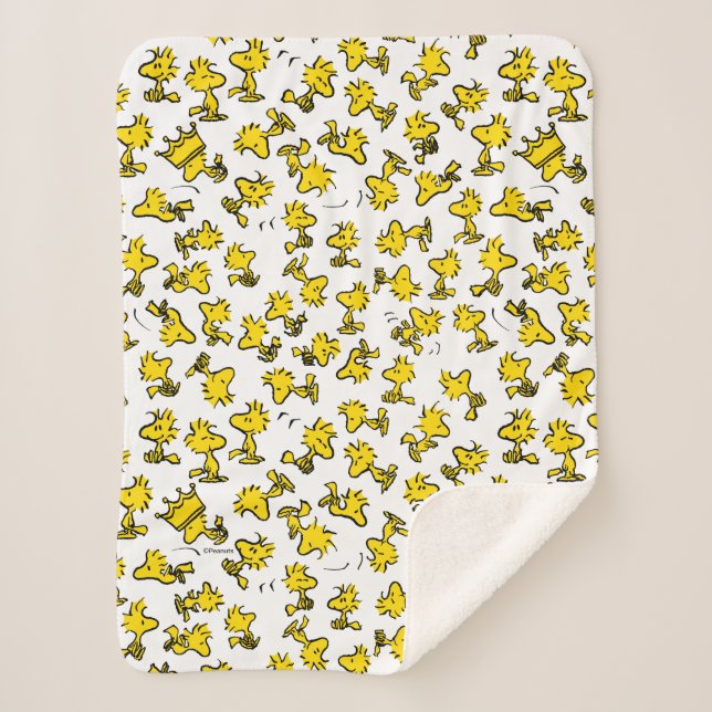 Manta Sherpa Patrón de diseño clásico de Woodstock (Anverso)