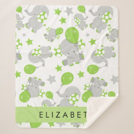 Manta Sherpa Patrón De Elefantes, Elefantes Cutos, Tu Nombre