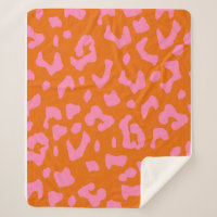 Patrón de estampado de leopardo rosa y naranja