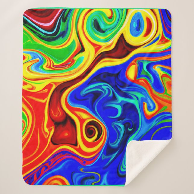 Manta Sherpa Patrón de estilo intenso (Anverso)