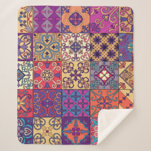 Manta Sherpa Patrón de estilo Talavera de mosaicos portugueses