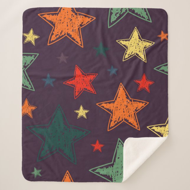 Manta Sherpa Patrón de estrellas (Anverso)