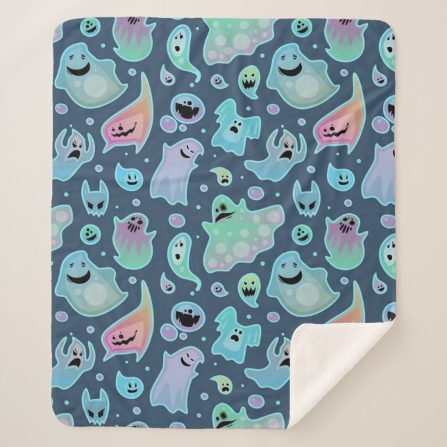 Manta Sherpa Patrón de fantasma (Anverso)