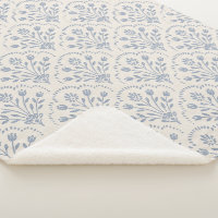 Patrón de flor escalonada azul texturizado silenci
