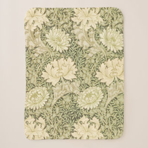 Manta Sherpa Patrón de flores de crisantemo (por William Morris