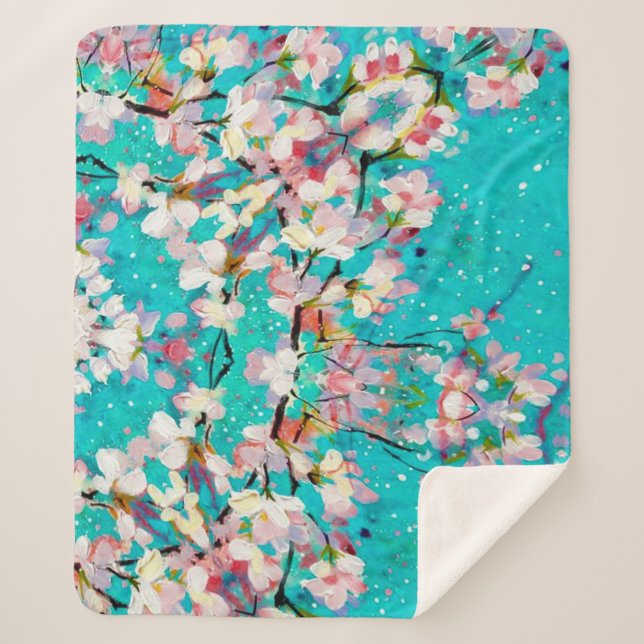 Manta Sherpa Patrón de fondo geométrico abstracto colorido (Anverso)