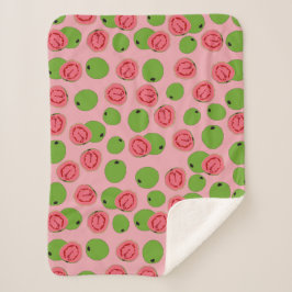 Manta Sherpa Patrón de frutas de guayaba