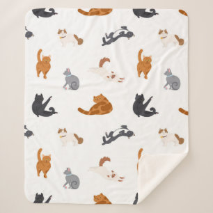 Manta Sherpa Patrón de gato