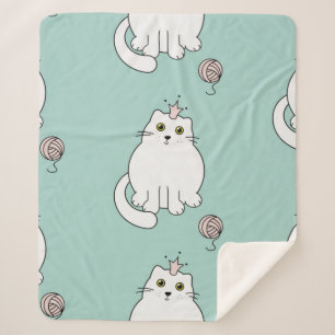 Manta Sherpa Patrón de gato