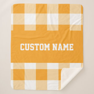 Manta Sherpa Patrón de Gingham