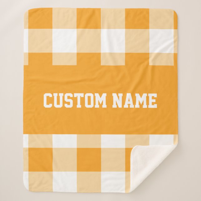 Manta Sherpa Patrón de Gingham (Anverso)