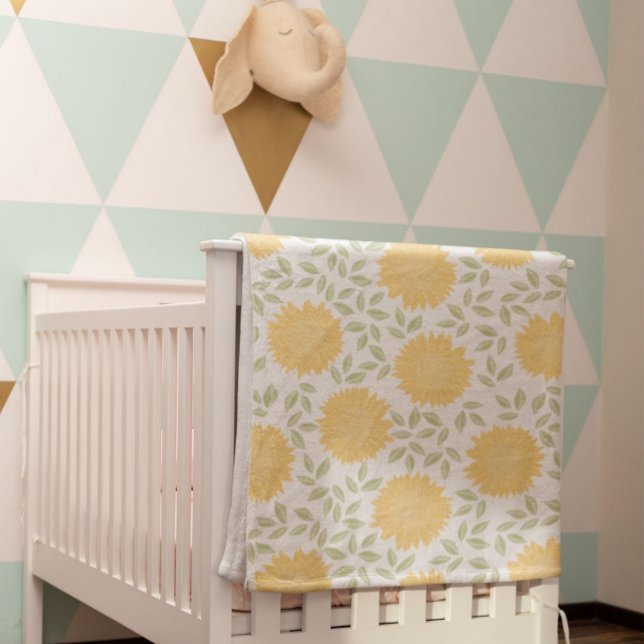 Manta Sherpa Patrón de girasol del país brillante (Subido por el creador)