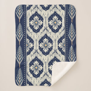 Manta Sherpa Patrón de Ikat Floral Paisley