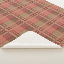 Manta Sherpa Patrón de Lady Tartán Rosa