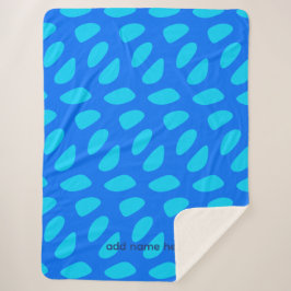 Manta Sherpa Patrón de lágrima de panal azul y verde