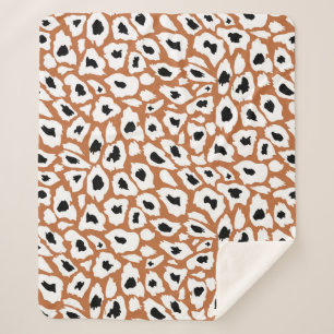 Manta Sherpa Patrón de leopardo, diseño de la huella animal afr