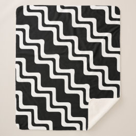Manta Sherpa Patrón de línea de doble color Zig Zag diagonal