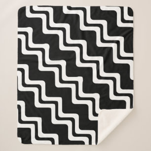 Manta Sherpa Patrón de línea de doble color Zig Zag diagonal