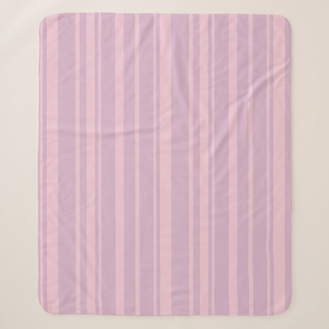 Manta Sherpa Patrón de Línea Morado y Rosa (Anverso)
