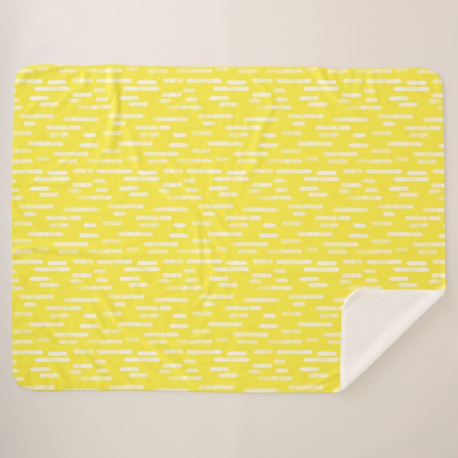 Manta Sherpa Patrón de líneas redondeadas entrecruzadas | Amari (Anverso (horizontal))