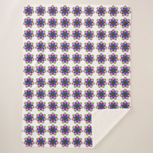 Manta Sherpa Patrón de Mandala Floral